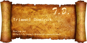 Trimmel Dominik névjegykártya